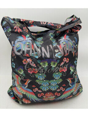Johnny Was California Women's Tote Bag  Multicolor Floral Birds Reusable